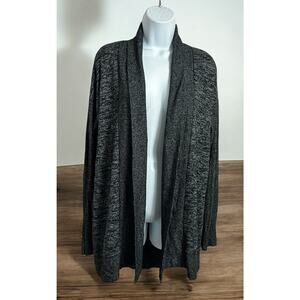 Gap Softspun Open Cardigan Sweater Size Women's Small Marled Black Long Soft